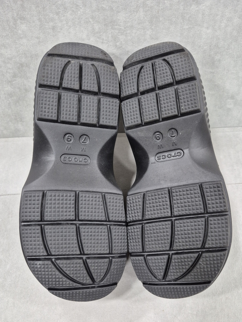 Crocs Stomp platform penny loafer mules women's 9 black super shiny chunky Y2K - Picture 10 of 14